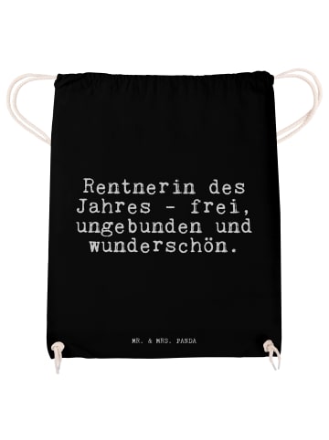 Mr. & Mrs. Panda Stoffbeutel Rentnerin des Jahres -... mit Spruch in Schwarz