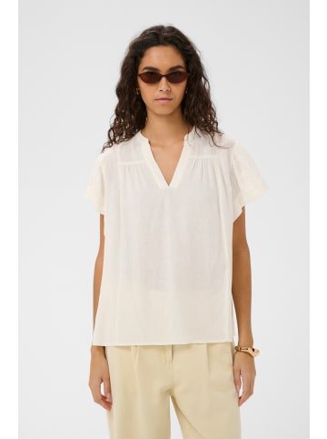 Soaked in Luxury Kurzarm-Bluse SLAria Feminine Form in Broken White
