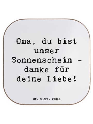 Mr. & Mrs. Panda Untersetzer für Gläser Spruch Oma Sonnenschein ... in Weiß