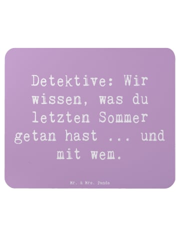 Mr. & Mrs. Panda Mouse Pad Spruch Detektiv Geheimnisse mit Spruch in Lavendeltraum
