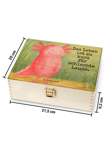 Mr. & Mrs. Panda Tee Box Axolotl Glücklich Design mit Spruch in Weiß