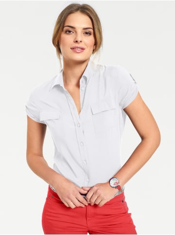 Heine Kurzarm-Bluse in weiß