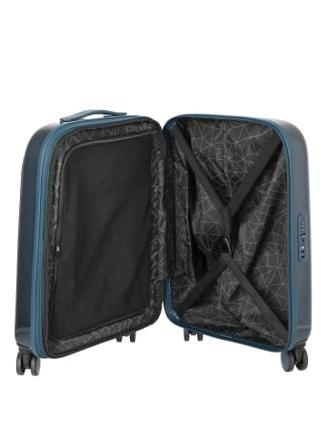 Mandarina Duck Logoduck + Metal - 4-Rollen-Kabinentrolley 55 cm erw. (lunar) in lunar