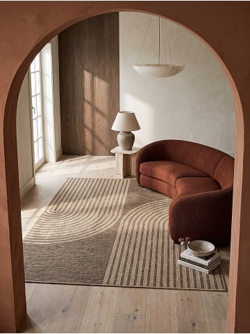 KADIMA DESIGN Flachwebteppich Geometrisch flachgewebt pflegeleicht Wohnzimmer Flur in Natur