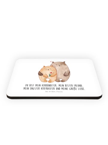 Mr. & Mrs. Panda Whiteboard Magnet Bären Liebe mit Spruch in Weiß