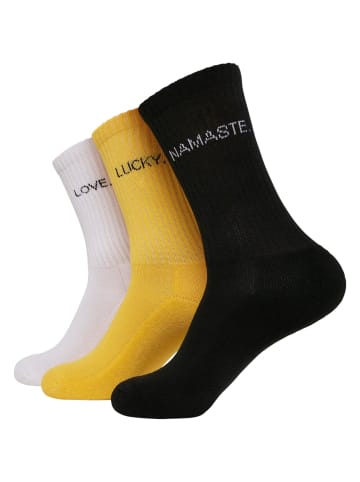 Urban Classics Socken in black/white/yellow
