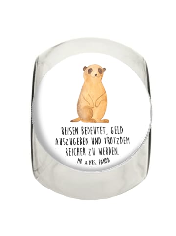 Mr. & Mrs. Panda Kaffeedose Erdmännchen mit Spruch in Weiß