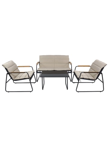 VCM  4 tlg. Set Lounge Balkon Gartenmöbel Lexila in Creme