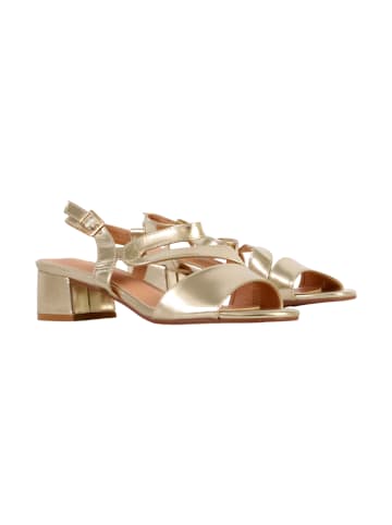 Joia Sandalen mit Riemchenabsatz Gold