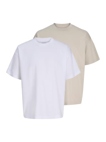 Jack & Jones T-Shirt Barron Tee in Weiß / beige