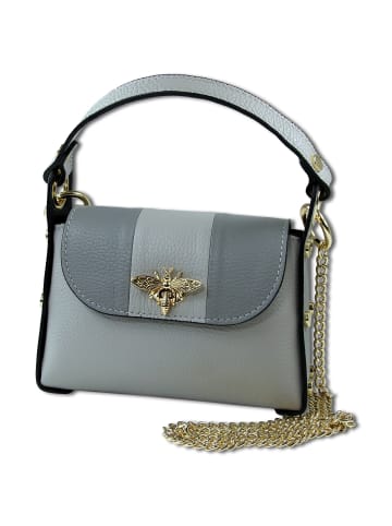 Toscanto Leder Umhängetasche Toscanto Tasche grau, hellgrau ca. 19cm