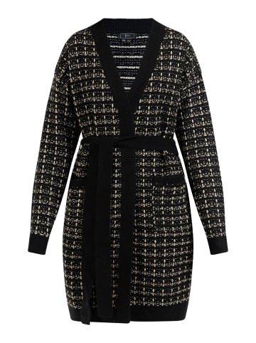 faina Damen Cardigan Mit Effektgarn in Schwarz