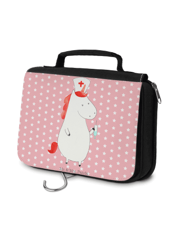 Mr. & Mrs. Panda Waschbeutel Einhorn Krankenschwester ohne Spruch in Rot Pastell