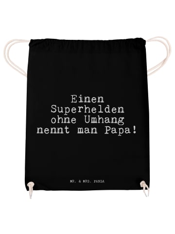 Mr. & Mrs. Panda Beutel Einen Superhelden ohne Umhang... mit Spruch in Schwarz