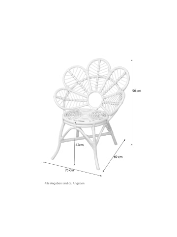 möbel-direkt Rattansessel Sandra in weiß