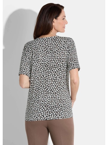 GOLDNER Kurzgröße:  Shirt Shirt in schwarz / weiß / braun / gemustert
