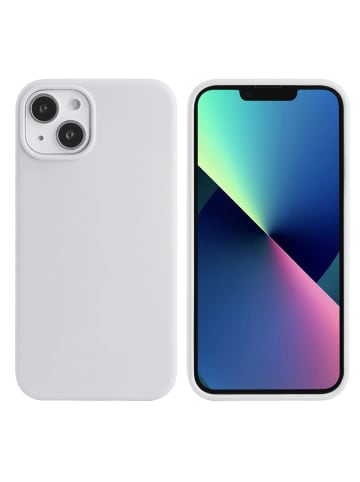 Platyne Feste Silikonhülle für iPhone 13 mini in Elfenbein