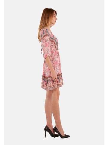 TOOCHE Kleid "Rosa Flower" in Mehrfarbig