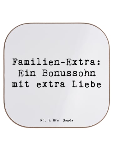 Mr. & Mrs. Panda Untersetzer Bonussohn Liebe mit Spruch in Weiß