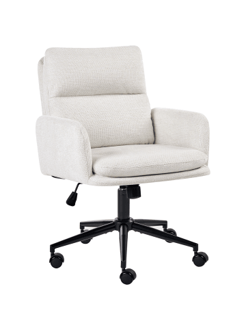 Beliani Bürostuhl CONSTANTIA in Weiß/Schwarz - (W) 58 x (H) 86 x (L) 58 cm