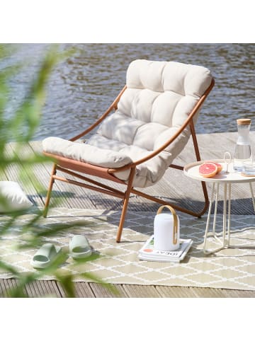 Butlers Sessel COZY TOWN mit Kissen in Hellbraun