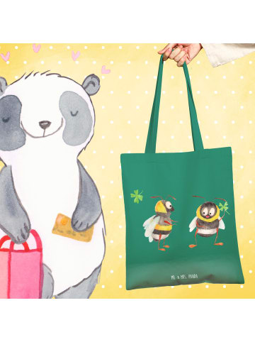 Mr. & Mrs. Panda Tote Bag Hummeln Kleeblatt ohne Spruch in Mint