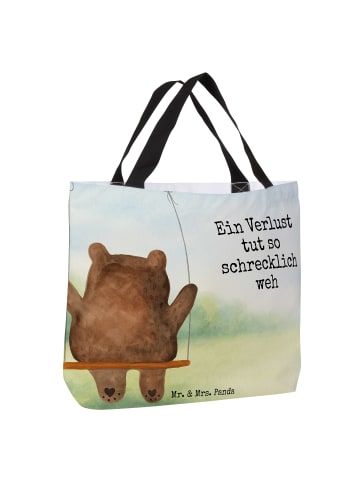 Mr. & Mrs. Panda Tasche Bär Schaukel Design mit Spruch in Weiß