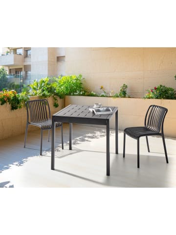 Beliani Esstisch BARTICA in Schwarz - (W) 84 x (H) 77 x (L) 81 cm