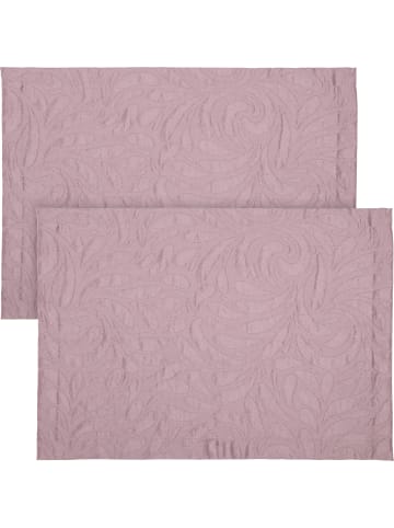 Erwin Müller Jacquard, Baumwollmischung Tischset 2er-Pack Cadiz in altrosé