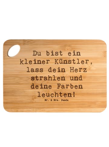 Mr. & Mrs. Panda Schneidebrett Spruch Die Freude an der Kreativi... in Braun