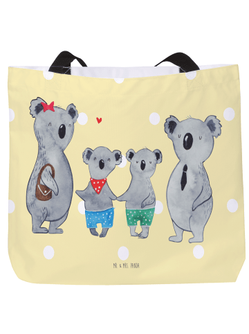 Mr. & Mrs. Panda Stofftasche Koala Familie zwei ohne Spruch in Gelb Pastell