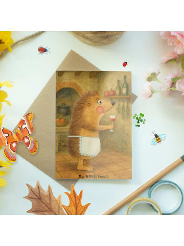 Mr. & Mrs. Panda firmungskarte Igel Wein Design ohne Spruch in Weiß