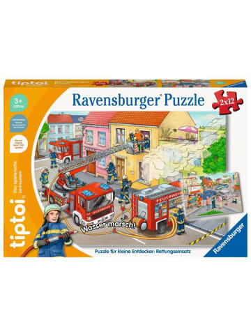Ravensburger Lernspiel Puzzle 12 Teile tiptoi® Puzzle für kleine Entdecker: Rettungseinsatz - 2x12 Teile Ab 3 Jahre in bunt