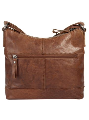 SPIKES & SPARROW Umhängetasche echt Leder in cognac