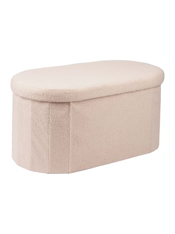 relaxdays Sitzbank in Beige - (B)76 x (H)38 x (T)38 cm