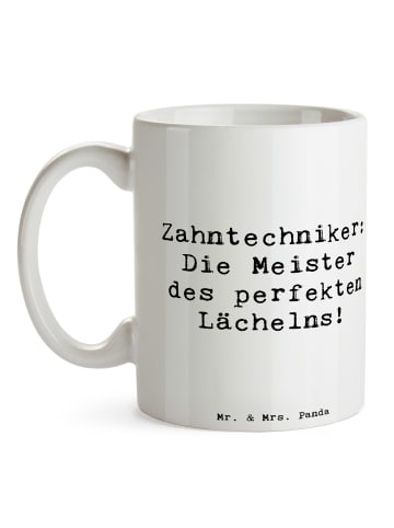 Mr. & Mrs. Panda Mug Spruch Zahntechniker Lächeln mit Spruch in Weiß