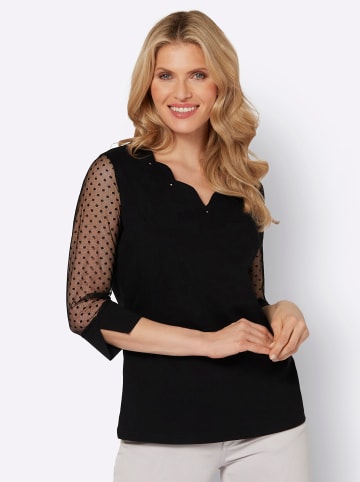 Sieh an! 3/4-Arm-Shirt in schwarz