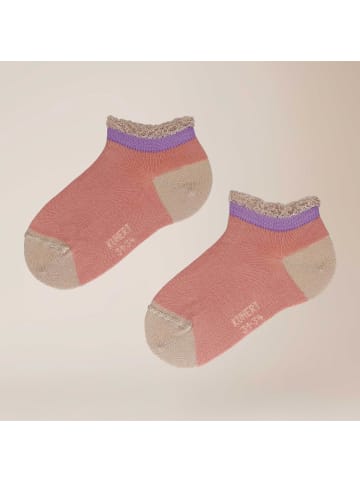 Kunert Sneakersocken Elegant Essential glänzend in coral