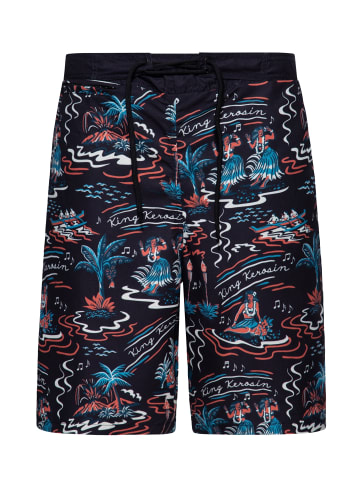 King Kerosin King Kerosin Badeshorts Hawaii in schwarz