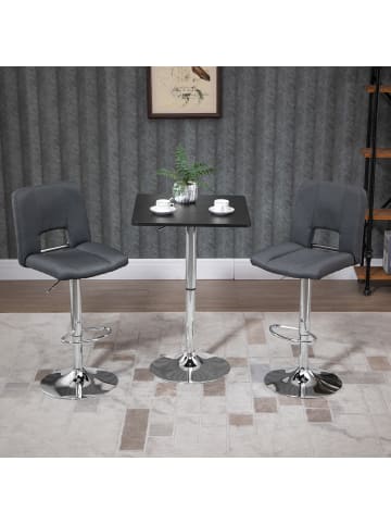 HOMCOM Bartisch in Schwarz 60L x 60B x 91H cm