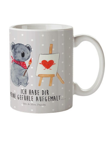 Mr. & Mrs. Panda Kindertasse Koala Künstler mit Spruch in Grau Pastell