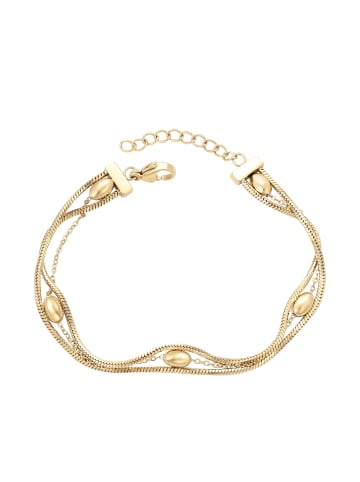 faina Women Multi-Strand Snake Chain Bracelet in Gold