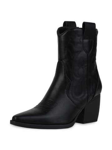 VAN HILL Cowboy Boots Ava in Schwarz