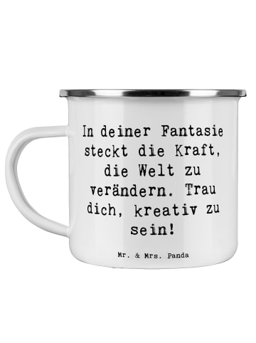 Mr. & Mrs. Panda Trinkbecher Spruch Die Freude an der Kreativitä... in Weiß