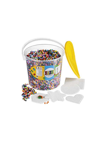 Hama Bügelperlen Set im Eimer, 17.000 Stk, 5 Steckplatten, Mix - ab 5 Jahren