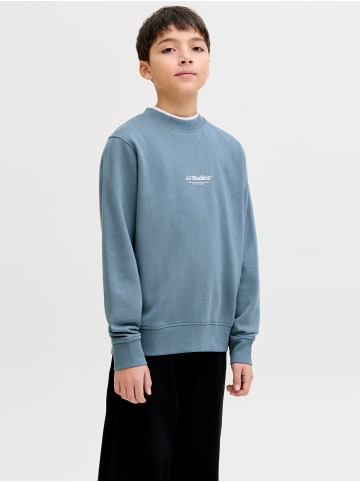 JACK & JONES Junior Sweatshirt Rundhals Locker geschnitten JJESOHO in blue mirage