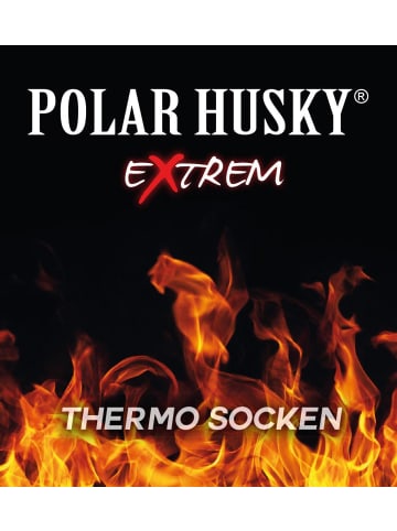 Polar Husky 1 Paar Wintersocken Extrem Hot in Schwarz gestreift