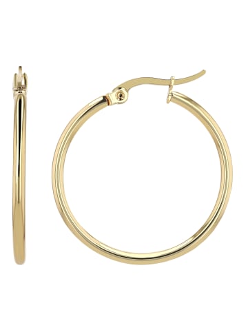 Adeliás Damen Ohrringe – Creole aus Edelstahl in gold