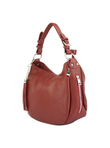 Florence Florence Schultertasche, Shopper Leder rot ca. 30cm