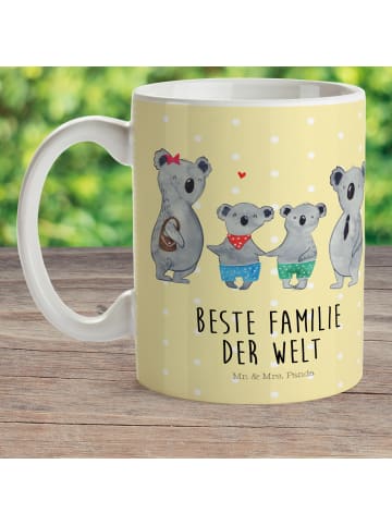 Mr. & Mrs. Panda Trinkbecher Koala Familie zwei mit Spruch in Gelb Pastell